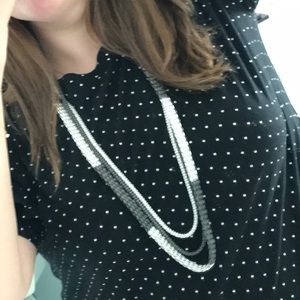 Long statement necklace 3 in 1 multiway style